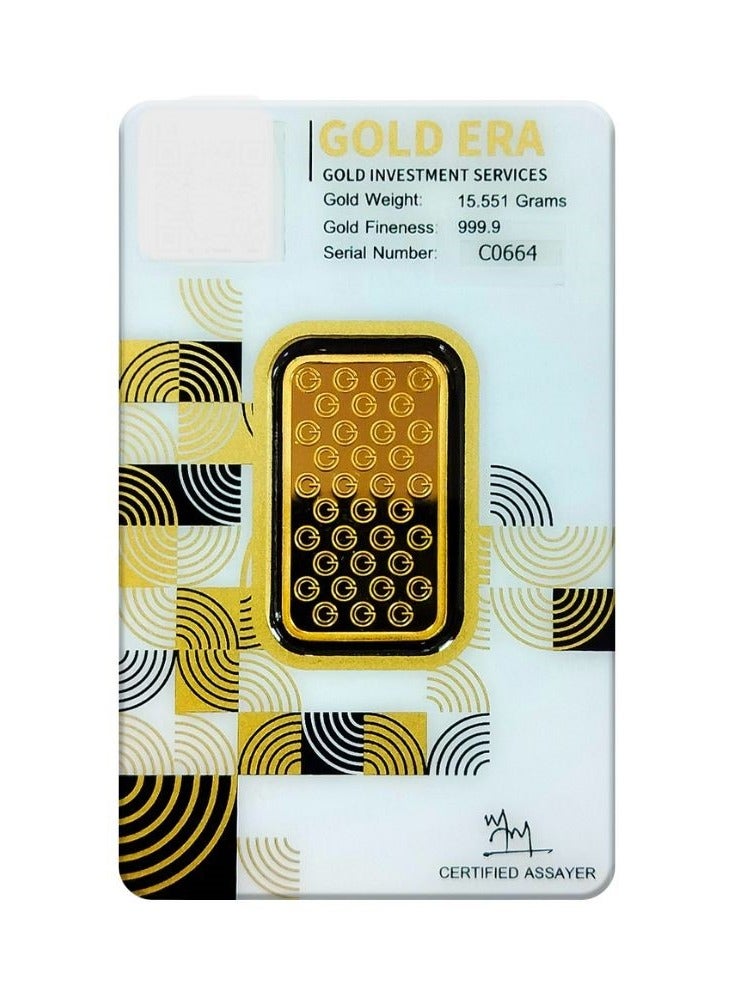 جولد ايرا جولد إيرا 24 قيراط (999.9) 15.55- جرام سبائك ذهب - سبائك ذهب 24 قيراط صلبة للاستثمار، وجامعي التحف، وحماية الثروات - Image 2