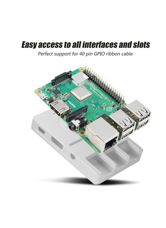 Thoraya ABS Protective Case Shell Enclosure Box for Raspberry Pi Raspberry Pi B+/2/3 Model B (White)  - Image 5