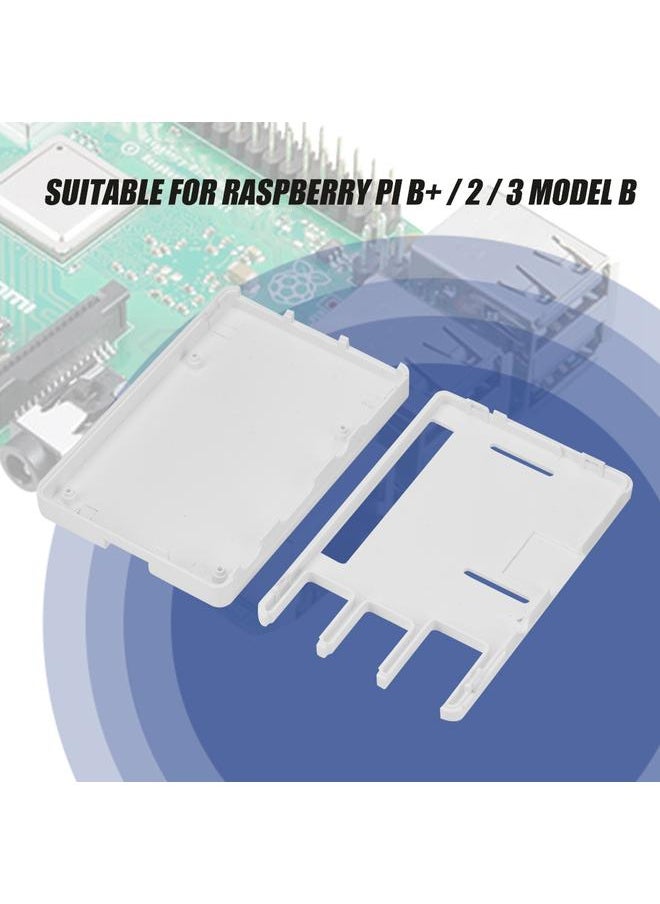 Thoraya ABS Protective Case Shell Enclosure Box for Raspberry Pi Raspberry Pi B+/2/3 Model B (White)  - Image 2