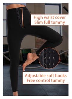 Cuken Sauna Pants Women Sweat Capris Slimming Leggings, High Waist Gym Workout Body Shaper Sweat Suits, 2XL/3XL  - Image 5
