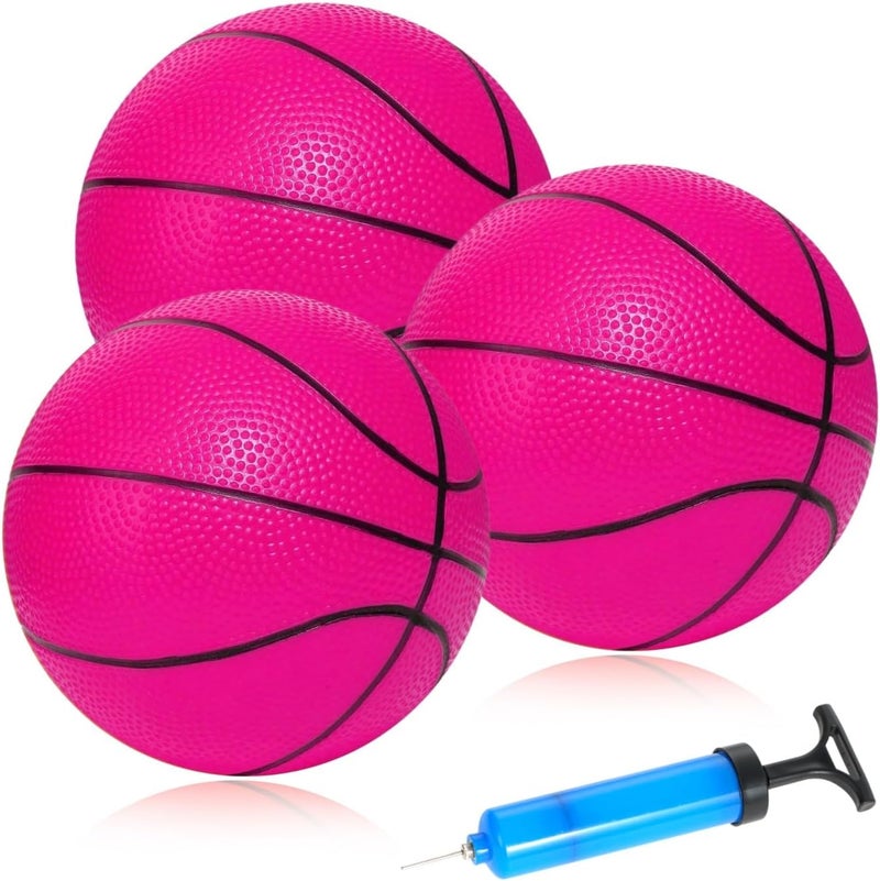 INTOWIND Mini Basketballs 3 Pack - 7inch Small Basketball Size 3 Set with Pump Needle - Ideal for Mini Hoop, Outdoor & Indoor Play - Kids Basketball Party Favors - Image 1