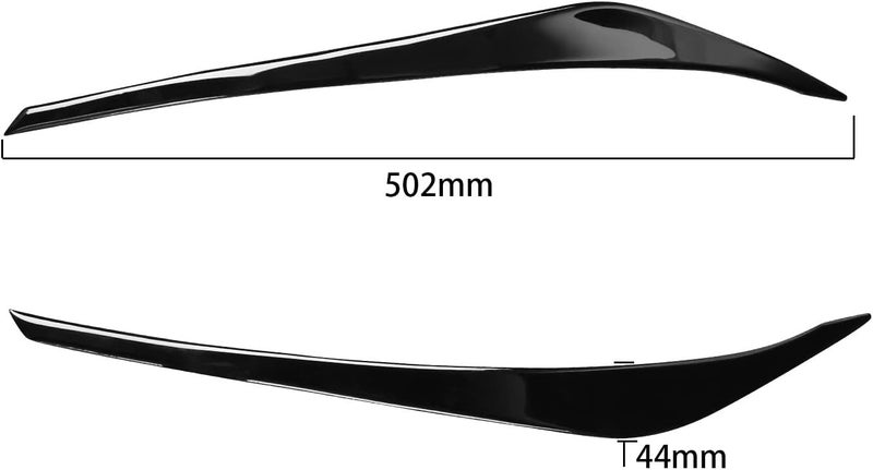 DEMULAX Gloss Black Headlight Eyebrow Stickers for Hyundai Elantra - Image 2