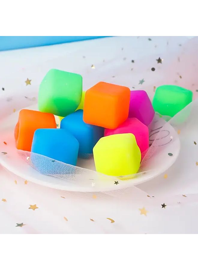 4pcs Soft Pressure Reducing Cube Pinch Toys Hypoallergenic Durable PU Material Mixed Colors Anxiety Relief Squishy Relax Toys For Kids Adults Goodie Bag Party Favors Classroom Prizes Home Decor Birthday Holiday Gifts - Image 5
