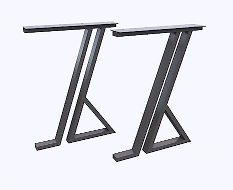 ZITONIOM 28 inch Metal Table Legs Heavy Duty Industrial Table Base Black Metal Furniture Legs Modern Dining Coffee Table Legs DIY Desk Legs Set of 2 only Legs 28 H20 L354 W inch 71519Cm - Image 1