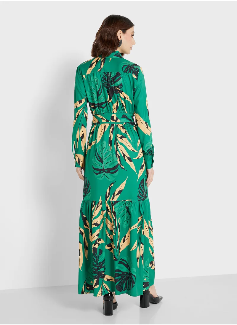 ELLA Tropical Print Dress