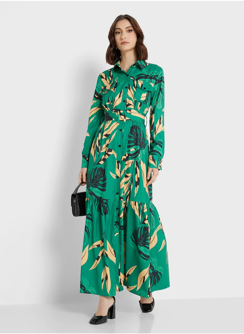 ايلا Tropical Print Dress