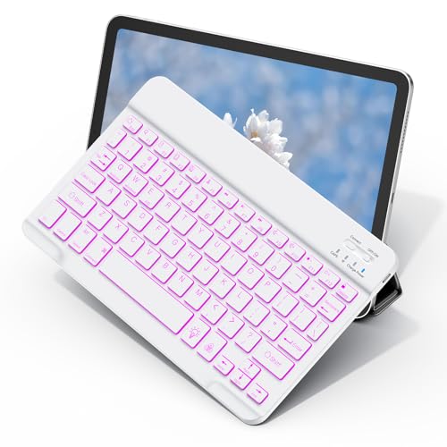 XIWMIX Wireless Bluetooth Keyboard for Samsung Galaxy Tablets, 7-Color Backlit, Ultra-Slim Portable, Type-C Rechargeable, Compatible with Tab A9+/A11/S10 FE/S11/S9/S9 FE/S9+/S9 FE+/S6 Lite/S7/A8 - Image 1