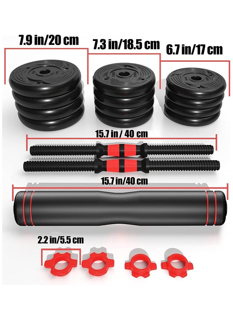RUIYADA 30kg Dumbbells Barbell Set With Connecting Rod, Dumbbells Barbell Set, Adjustable Dumbbells Set, Adjustable Lifting Training Set for Men and Women, Body Workout Home Gym Home Heavy  - Image 4