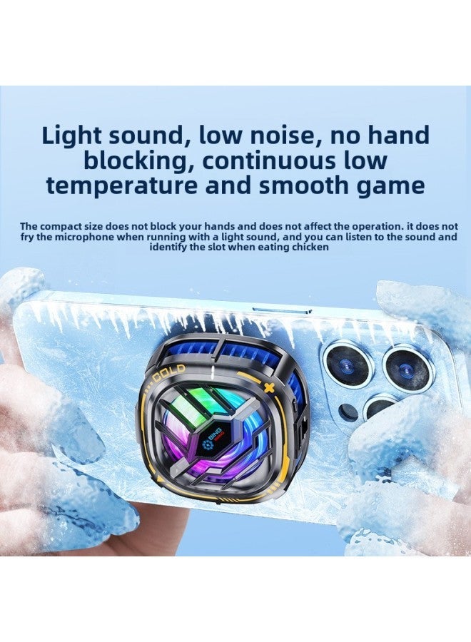 Explosions X76 Icing Radiator Mobile Phone Dedicated Semiconductor Digital Display Three-gear Refrigeration Advantage Impulse-Color:X76 [black Silver + Three-speed Adjustment]  - Image 4
