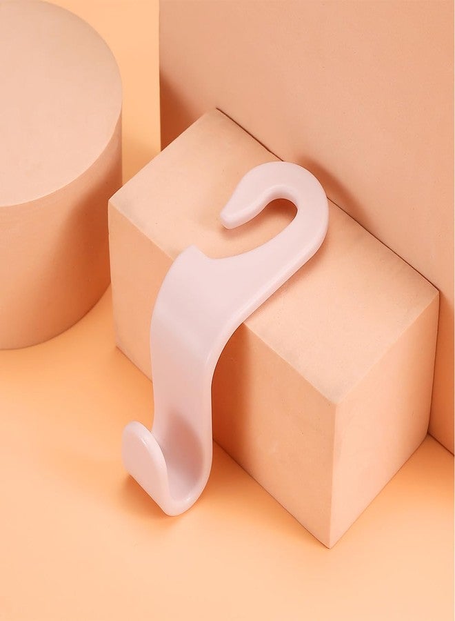 Hanemia 4PCS Car Back Seat Headrest Hooks, Rear Car Seat Storage Headrest Hanger Holder Hooks Organizer, Universal Auto Interior Accessories for Bag Purse Handbag Cloth Coats Grocery (Light Pink) - Image 2
