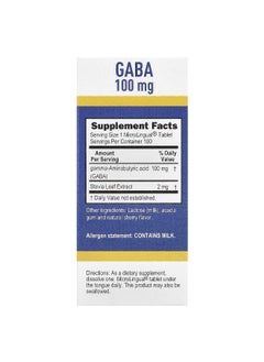 Superior Source Superior Source, GABA, 100 mg, 100 MicroLingual® Instant Dissolve Tablets  - Image 2