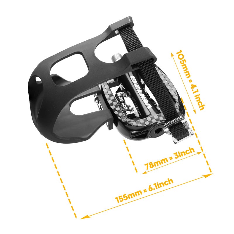 Venzo Fitness Exercise Indoor Bike Compatible with Shimano SPD Pedals with Toe Clips & Cleats - Image 5