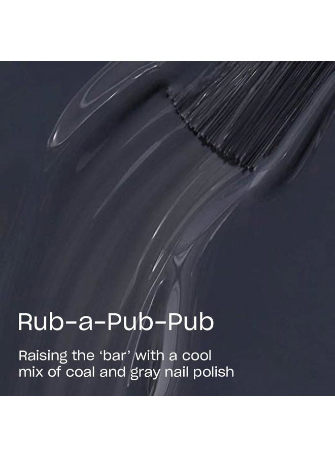 OPI Nail Lacquer Rub-a-Pub-Pub | Opaque Dark Gray Crème Chip Resistant Nail Polish | Scotland Collection - Image 3
