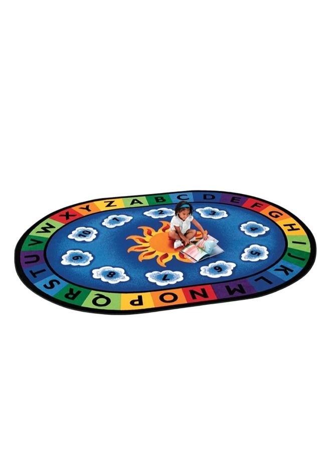 JSAITOYS ABC Alphabet Educational Learning Oval Area Rug Carpet for Kids Children - Image 1