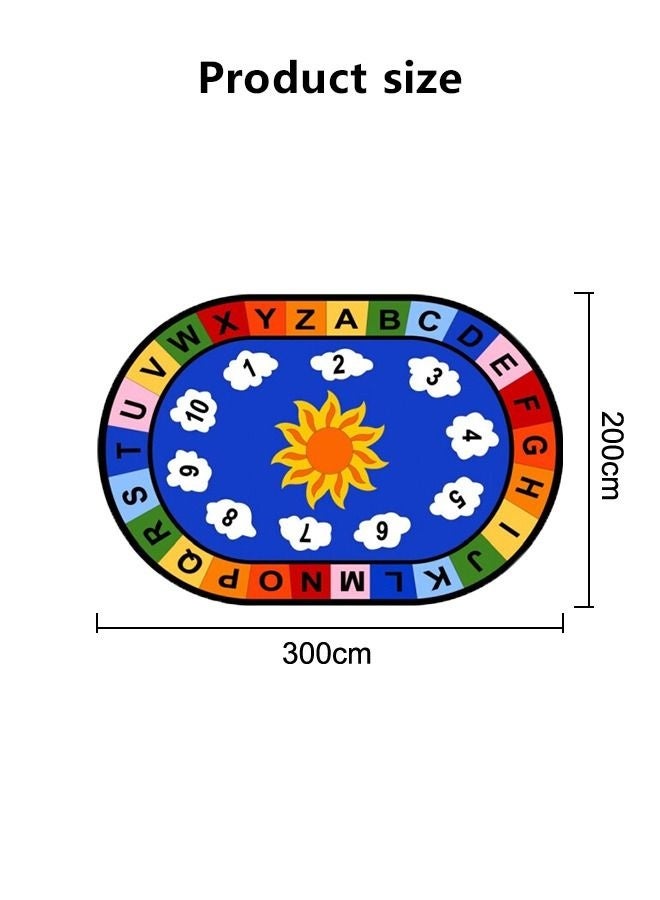 JSAITOYS ABC Alphabet Educational Learning Oval Area Rug Carpet for Kids Children - Image 2