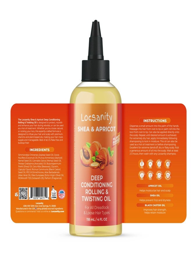 Locsanity Shea & Apricot Loose, Natural Strength & Growth Formula Dreadlock Natural Hair Rolling and Conditioning Oil - Image 2