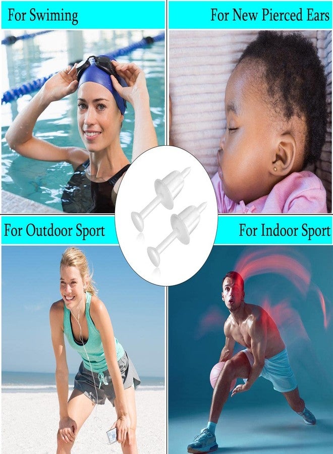 Catinee 200pcs Sports Earrings - 3mm Clear, Invisible, Plastic for Sensitive Ears & Work - Image 4
