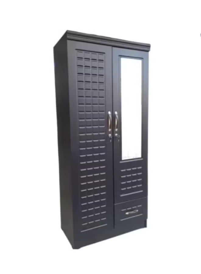 ALWASIT HOME 2 Door Wooden Wardrobe Cabinet Cupboard Engineered Wood Perfect Modern Stylish Heavy Duty - Image 1