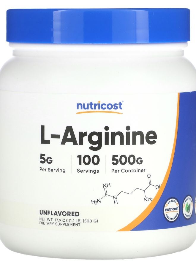 Nutricost LArginine بدون نكهة 17.9 أونصة (500 جرام)