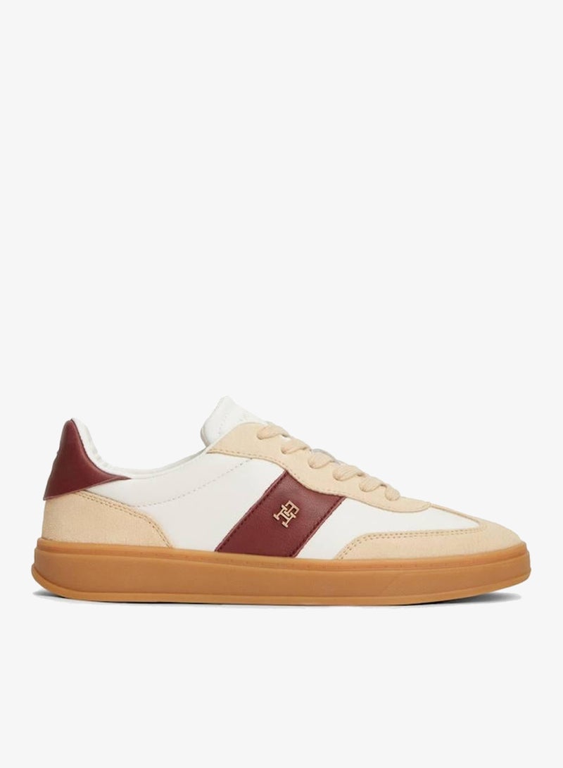 TOMMY HILFIGER TH Monogram Mixed Texture Trainers - Image 1