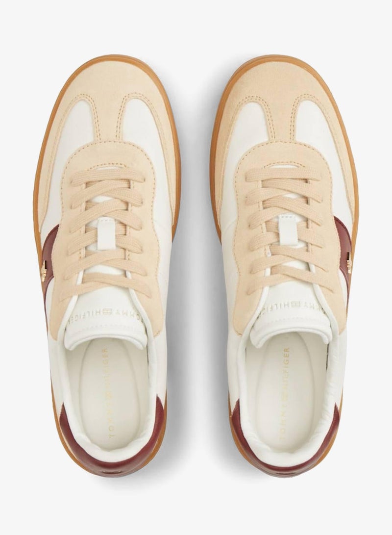 TOMMY HILFIGER TH Monogram Mixed Texture Trainers - Image 5
