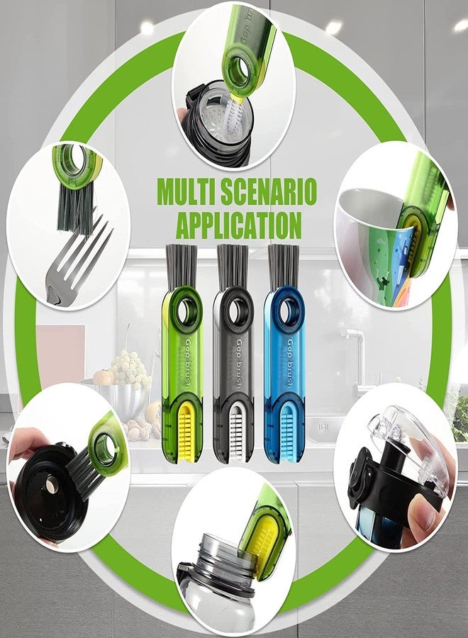 Density Collection 3 in 1 Multi Functional Cleaning Brush,Bottle Washing Tool Set,Cleaner for Bottle Cup Cover Crevice, Feeding Nozzle, Kitchen Cleaning Tools (1 Pcs, Light Black) - Image 5