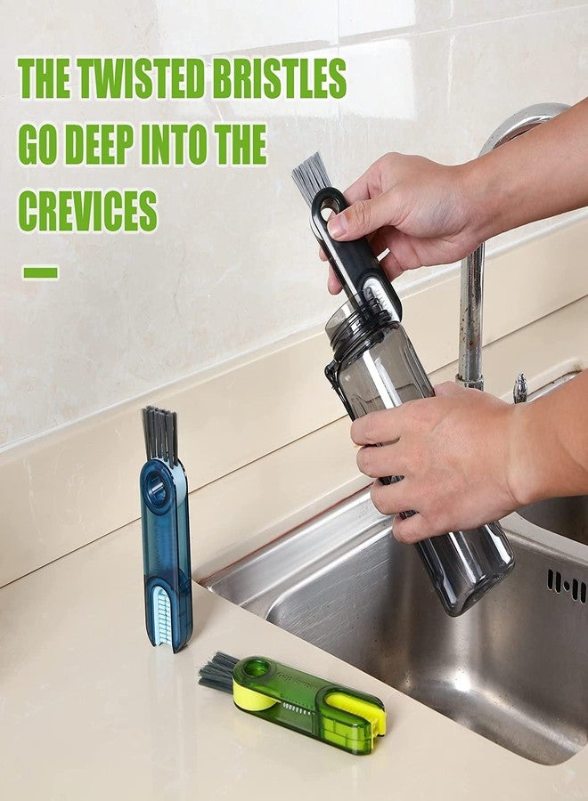 Density Collection 3 in 1 Multi Functional Cleaning Brush,Bottle Washing Tool Set,Cleaner for Bottle Cup Cover Crevice, Feeding Nozzle, Kitchen Cleaning Tools (1 Pcs, Light Black) - Image 2