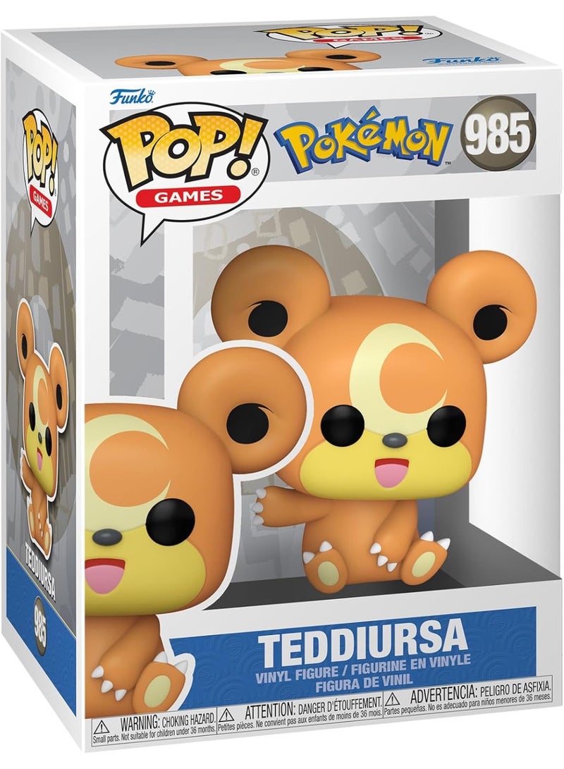 Funko Pop! Games: Pokemon - Teddiursa - Collectable Vinyl Figure - Gift Idea - Toys for Kids & Adults - Video Games Fans - Model Figure for Collectors and Display - Image 1