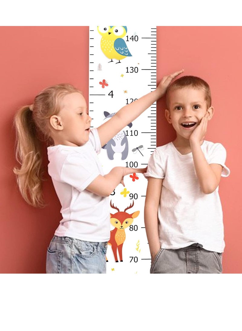 Height Chart for Kids, 7.9'' x 79'' Kids Height Chart Removable Canvas and Wood Measuring Ruler Height Growth Chart Wall