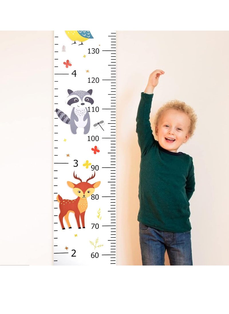 Height Chart for Kids, 7.9'' x 79'' Kids Height Chart Removable Canvas and Wood Measuring Ruler Height Growth Chart Wall