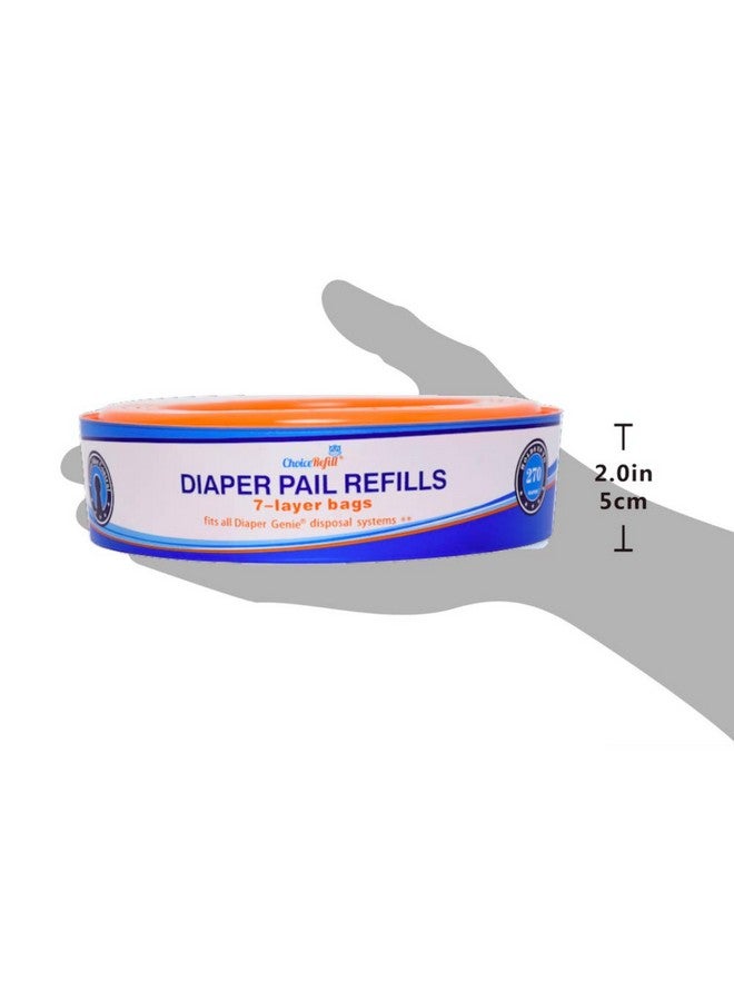 ChoiceRefill Compatible with Diaper Genie Pails, 8-Pack, 2160 count - Image 3