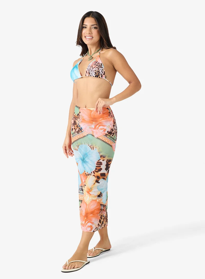 Ginger Bikini Top & Maxi Skirt Coord Set