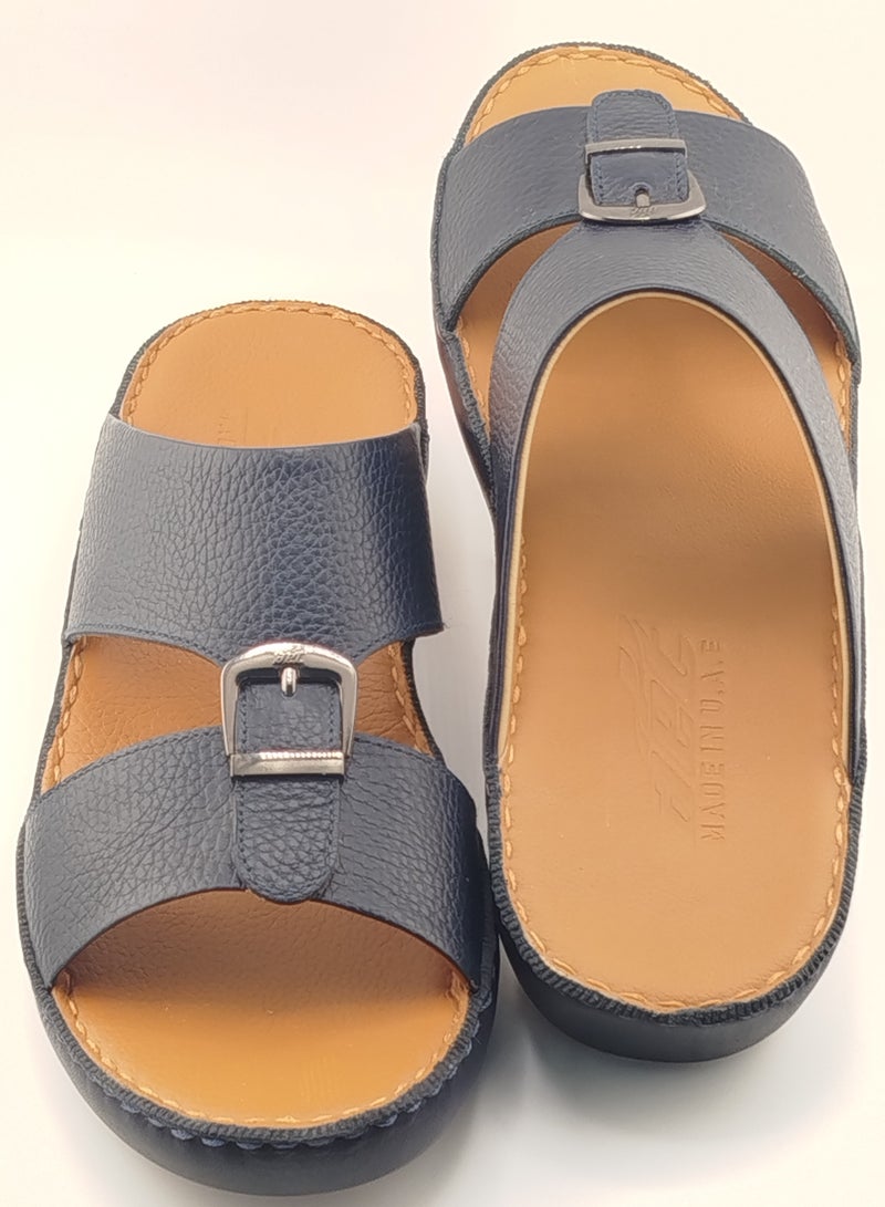 النهام نعال النهام للرجال | شبشب رجالي يومي | نعال عربية من الجلد الطبيعي بالكامل مع مشبك | نعل داخلي بني | صنادل عربية خارجية | مريحة وخفيفة الوزن - Image 3