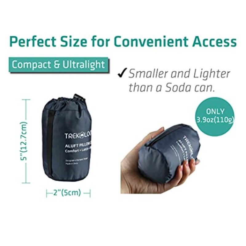 Ultralight Inflating Camping Travel Pillow - ALUFT 2.0 Compressible, Compact, Inflatable, Comfortable, Ergonomic Pillows for Neck and Lumbar Support While Camp, Backpacking - Image 5