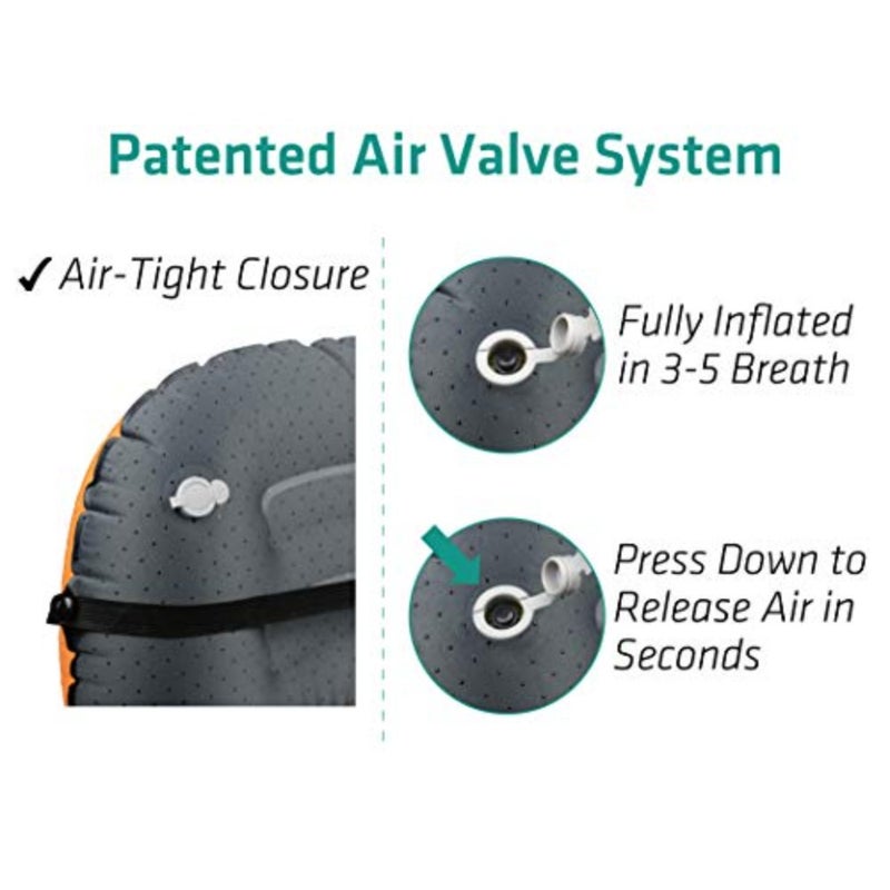 Ultralight Inflating Camping Travel Pillow - ALUFT 2.0 Compressible, Compact, Inflatable, Comfortable, Ergonomic Pillows for Neck and Lumbar Support While Camp, Backpacking - Image 4