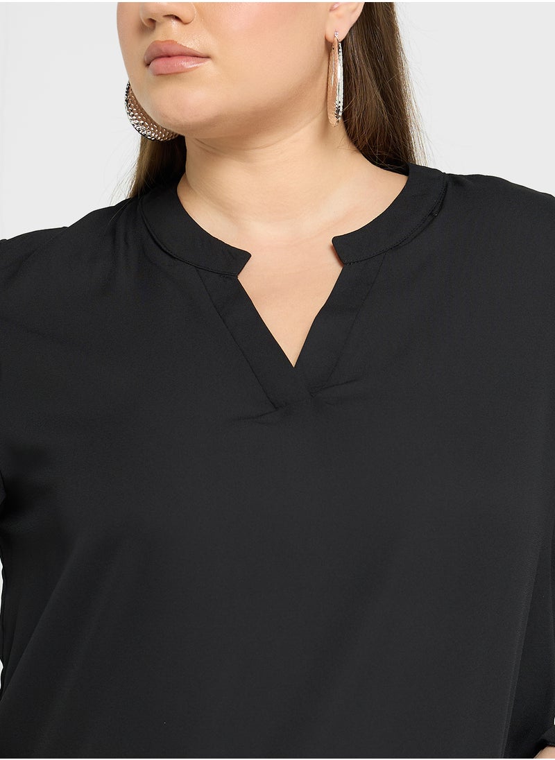 Ella Plus Flouncy Sleeve Top  - Image 3