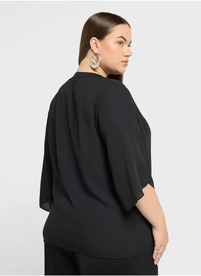 Ella Plus Flouncy Sleeve Top