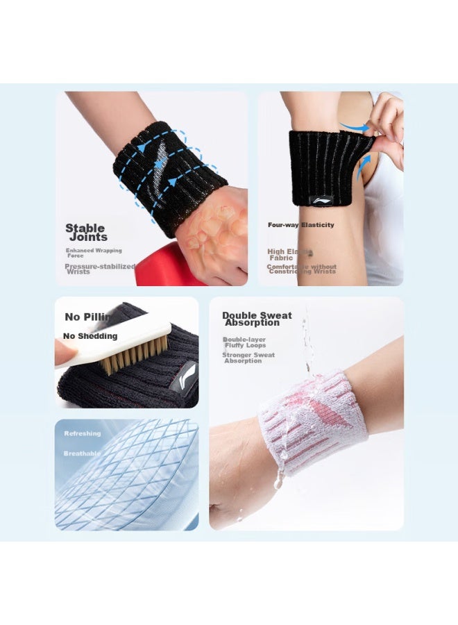 Li-Ning Li-ning Sweat-absorbing Wristband For Fitness, Men And Women, Tendon Sheath, Sports, Badminton, Tennis, Bench Press, Wrist Guard, Running, Sweat-wiping Wristband - Image 1
