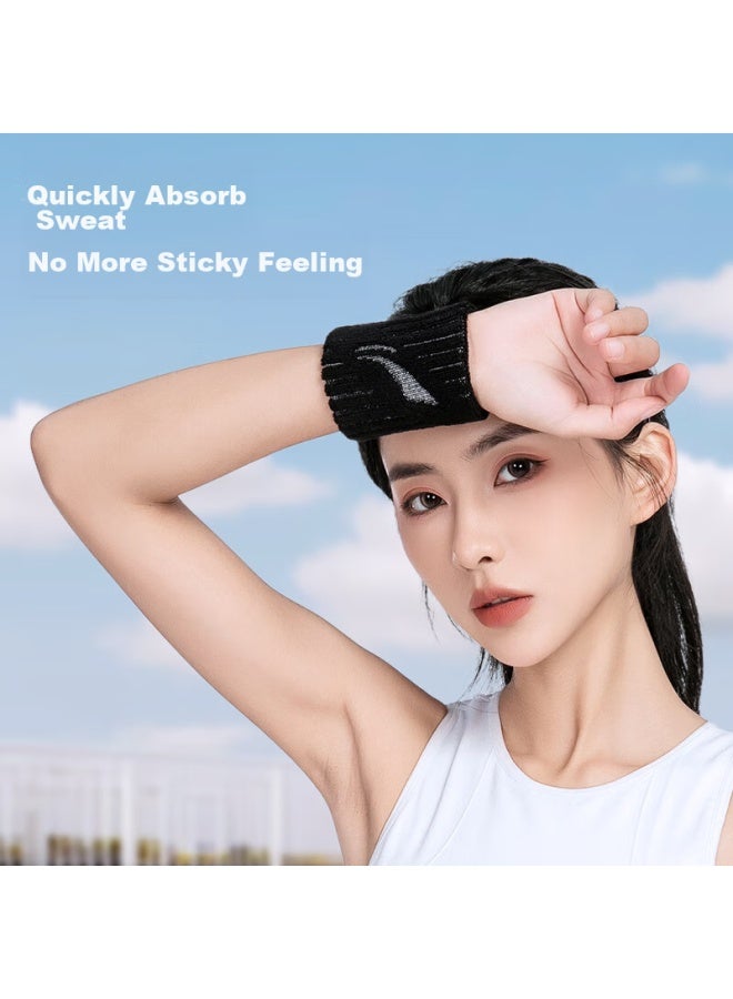 Li-Ning Li-ning Sweat-absorbing Wristband For Fitness, Men And Women, Tendon Sheath, Sports, Badminton, Tennis, Bench Press, Wrist Guard, Running, Sweat-wiping Wristband - Image 4