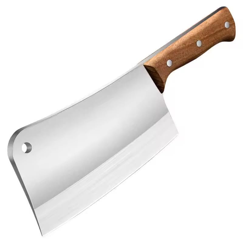 Wizbiz Wizbiz 7 Inch Blade Meat Cleaver Knife for Kitchen Heavy Duty Meat Knife Butcher Cleaver Chopper for Cutting Mutton Chicken Bones Vegetable Kitchen Cutting Tool  - Image 1
