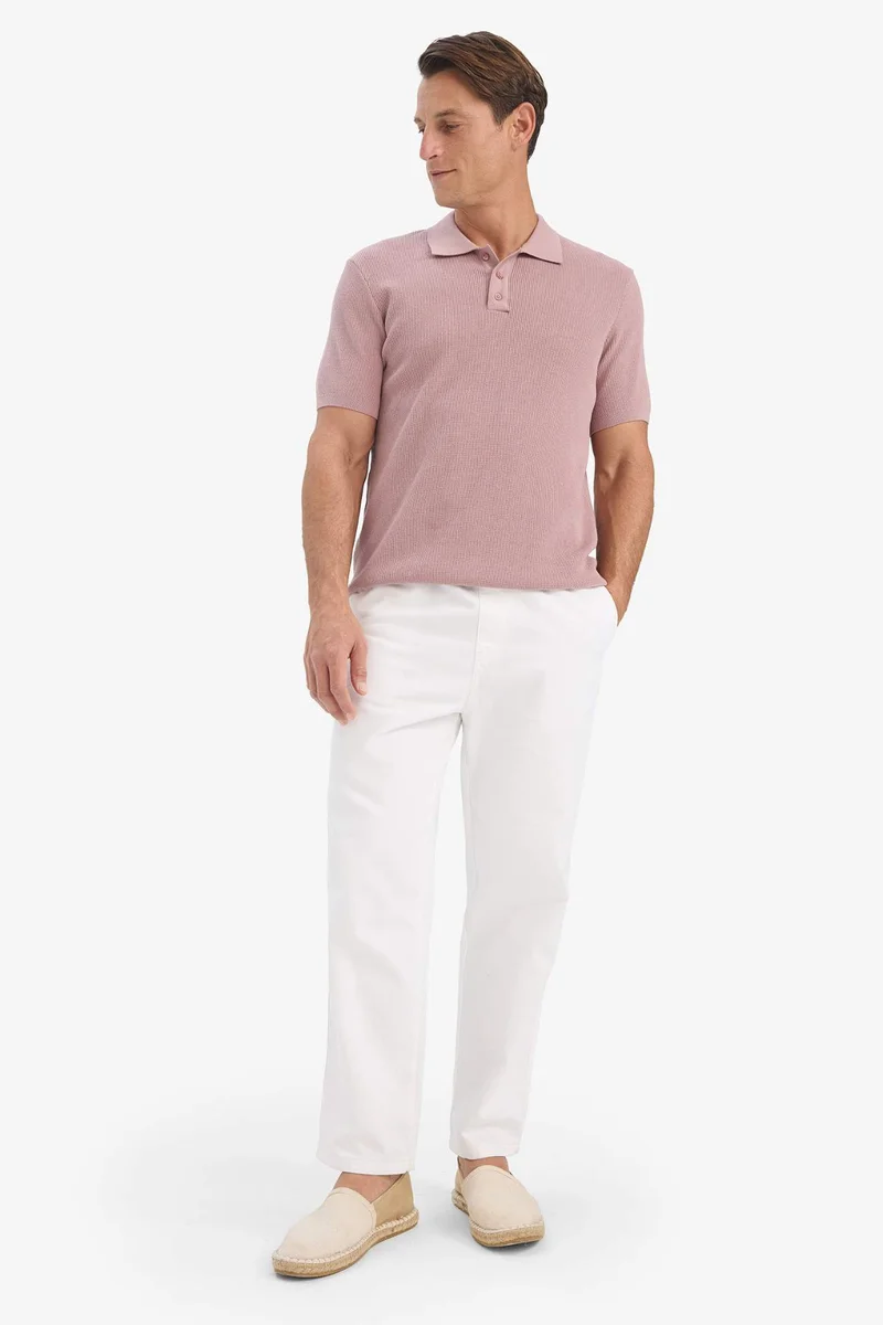 DeFacto Standard Fit Short Sleeve Knitwear Cotton Polo T-Shirt
