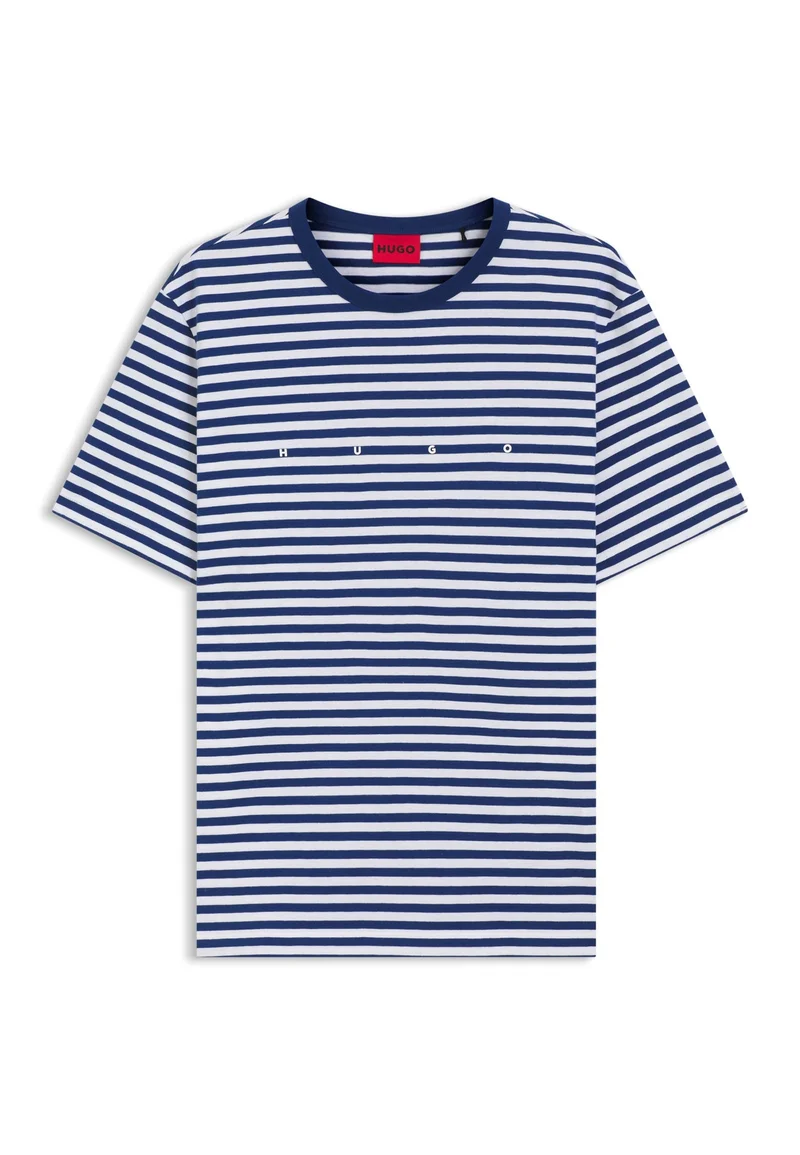 HUGO Patterned Relaxed-fit T-shirt in striped cotton jersey for Men | Best Price UAE