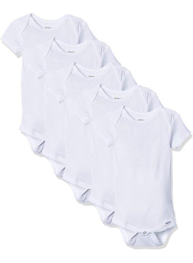 Gerber Gerber Baby 5-Pack Solid Onesies Bodysuits  - Image 1