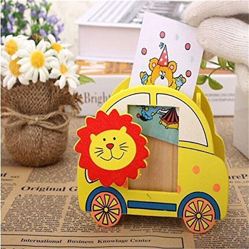 Funny Teddy Return Gift for Kids Birthday Party - Wooden Pencil Stand - Pack of 12 pcs (Assorted Design and Color) - Image 4