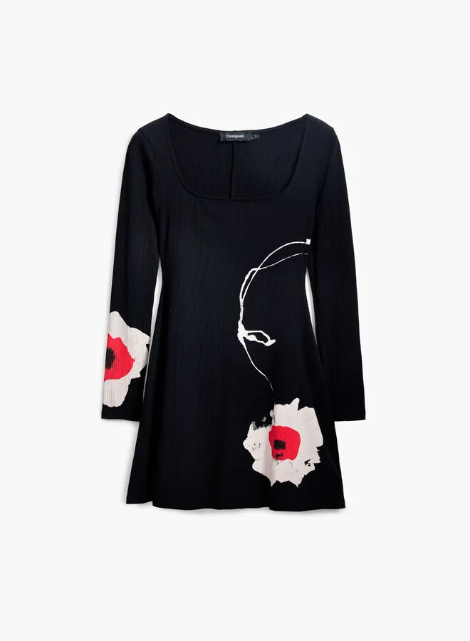 DESIGUAL Floral Print Mini Dress
