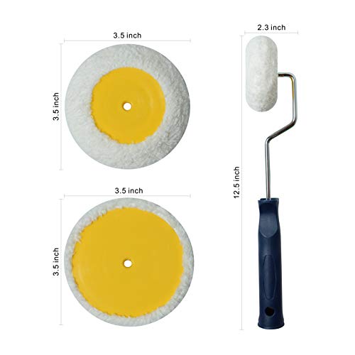 Nichiyo Corner Paint Roller Kit, 3 Pieces Mini Drywall Corner Roller for Use with Water-Based, Oil Or Enamel Paints Edger Corner Paint Roller Tool for Home Office Wall Painting Decoration - Image 2