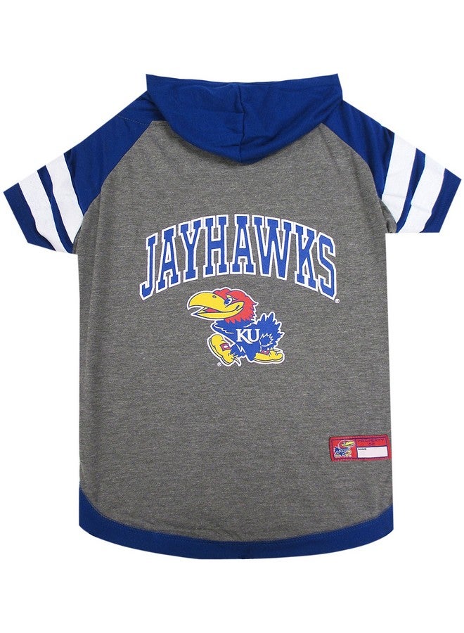 Pets First Pets First NCAA Kansas Jayhawks Hoodie for Dogs & Cats, Small. | Collegiate Licensed Dog Hoody Tee Shirt | Sports Hoody T-Shirt for Pets | College Sporty Dog Hoodie Shirt - Image 1