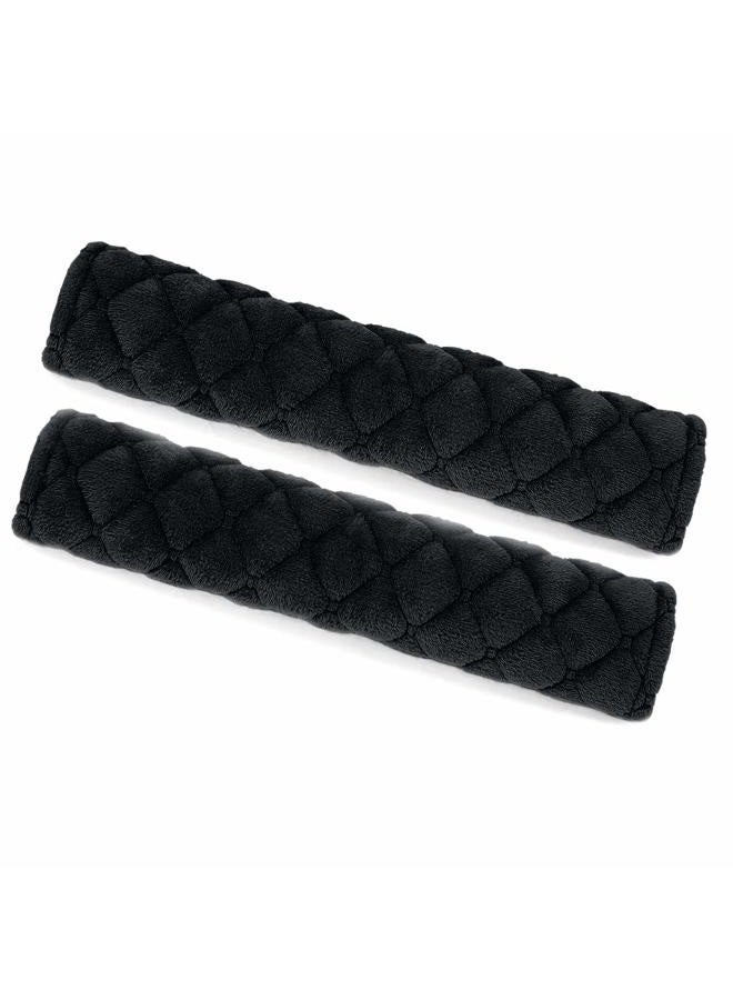 surpassme Car Seat Belt Pads Cover, 2 Pack Seat Belt Shoulder Strap Covers Protector to Release Stress to Your Neck and Shoulder for a Safety Driving (Black) - Image 1