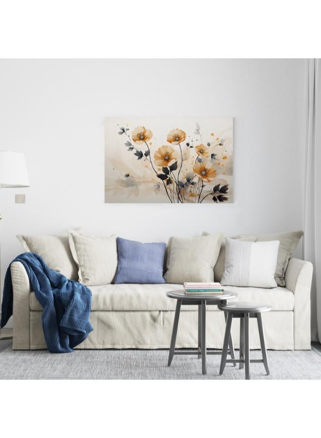 Home Gallery Abstract artistic background Vintage illustration flowers branches birds gold modern ArtPrinted Canvas wall art 60x4 - Image 4