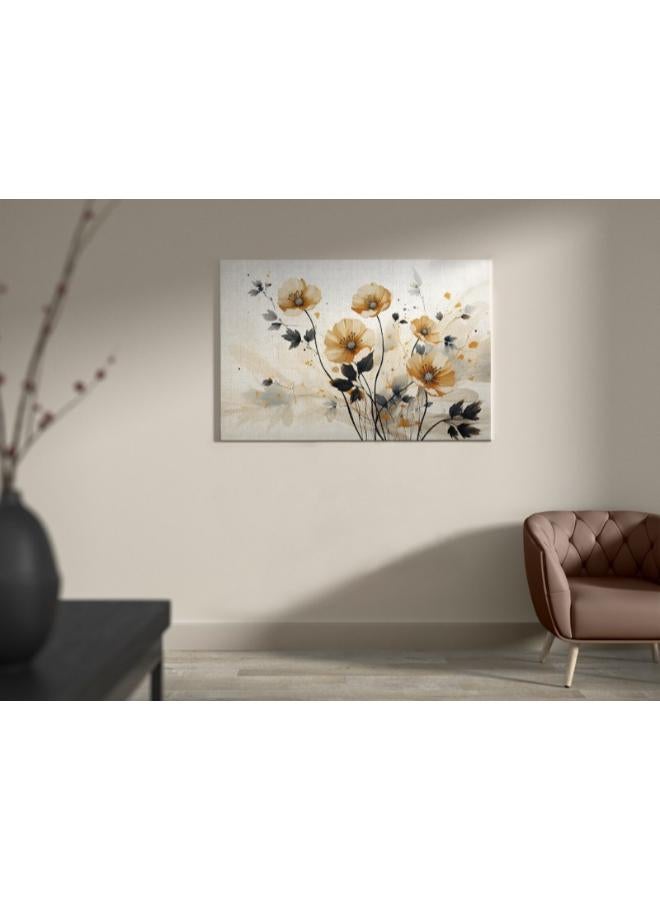 Home Gallery Abstract artistic background Vintage illustration flowers branches birds gold modern ArtPrinted Canvas wall art 60x4 - Image 3
